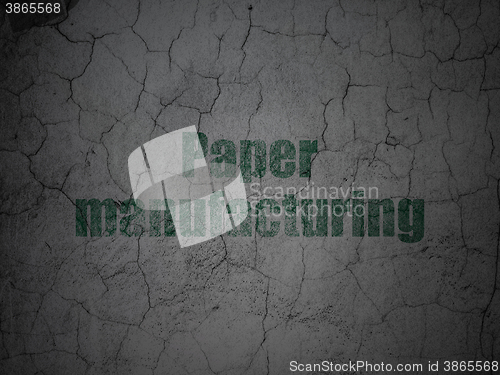 Image of Industry concept: Paper Manufacturing on grunge wall background