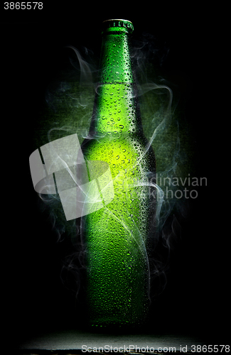 Image of Green bottle of beer