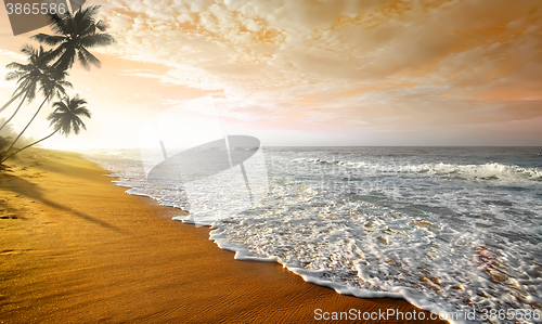 Image of Wavy clouds over ocean