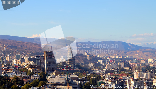 Image of  panoramic view from height of bird flight