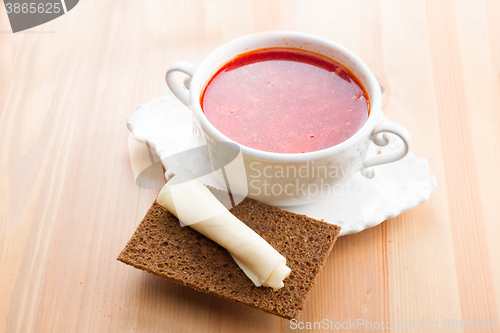 Image of Russian traditional borsch 