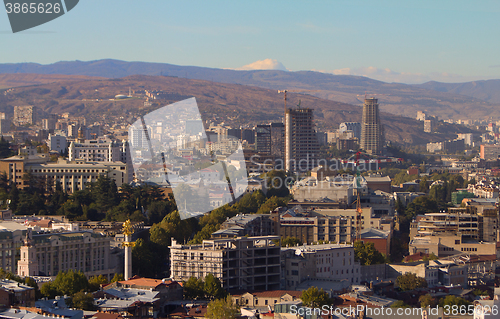 Image of  panoramic view from height of bird flight