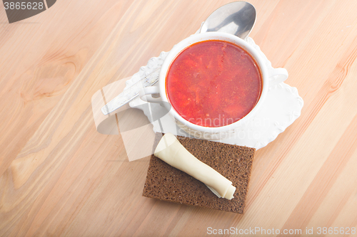 Image of Russian traditional borsch 