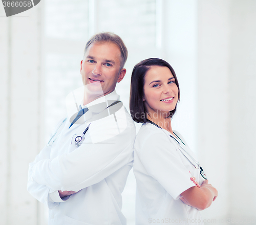 Image of two doctors with stethoscopes