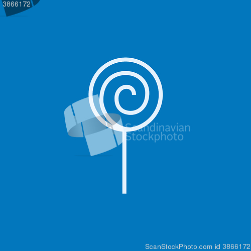 Image of Spiral lollipop line icon.