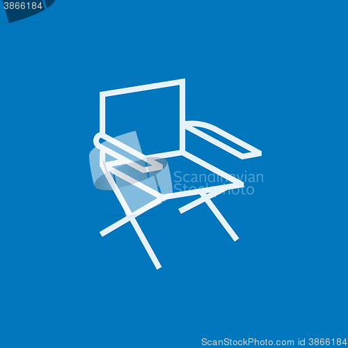 Image of Folding chair line icon.
