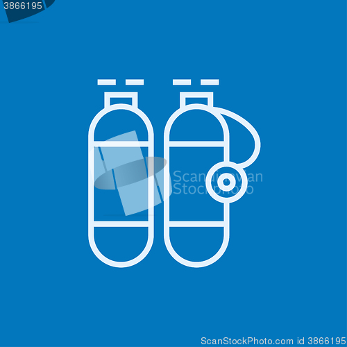 Image of Oxygen tank line icon.