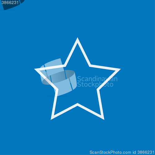 Image of Rating star line icon.