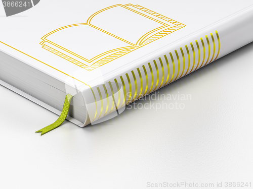 Image of Studying concept: closed book, Book on white background