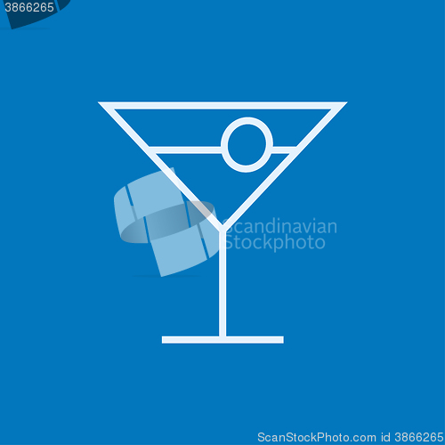 Image of Cocktail glass line icon.