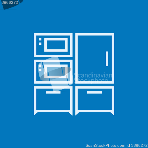 Image of Household appliances line icon.