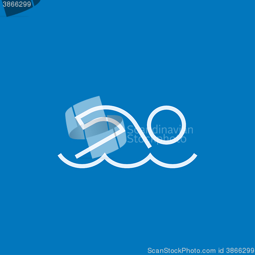 Image of Swimmer line icon.