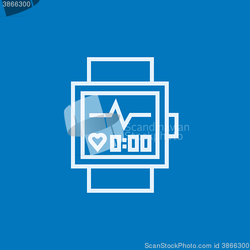 Image of Smartwatch line icon.