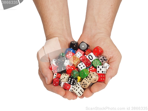 Image of Hands with dice