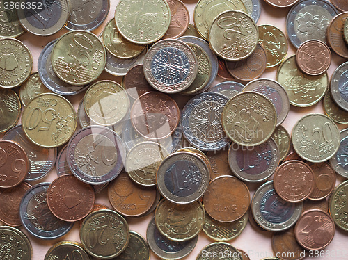 Image of Euro coins background