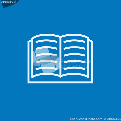 Image of Open book line icon.