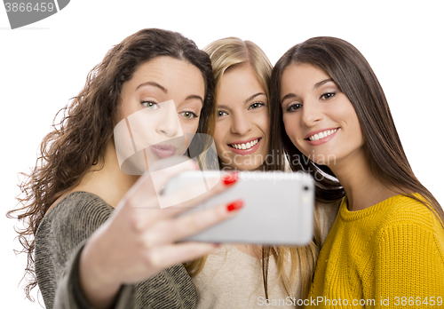Image of Girls taking selfie