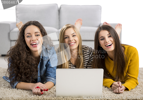 Image of Girls studying at home 