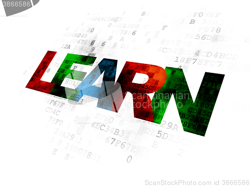 Image of Studying concept: Learn on Digital background