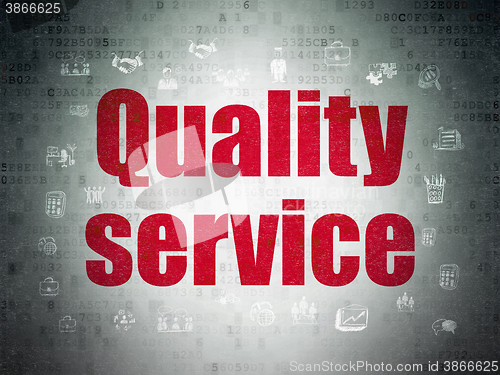 Image of Business concept: Quality Service on Digital Paper background