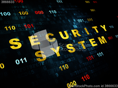 Image of Protection concept: Security System on Digital background
