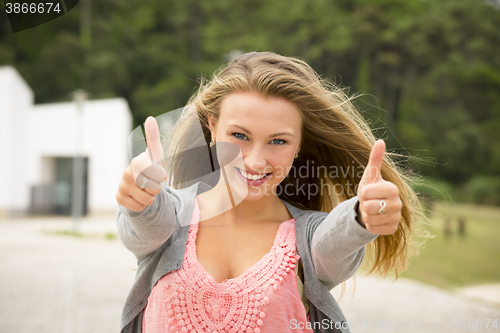 Image of Happy teen girl 