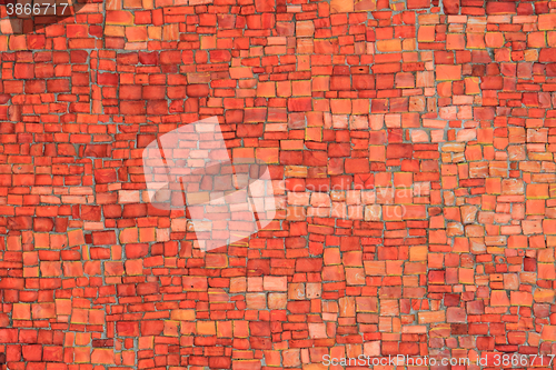 Image of orange glass mosaic texture