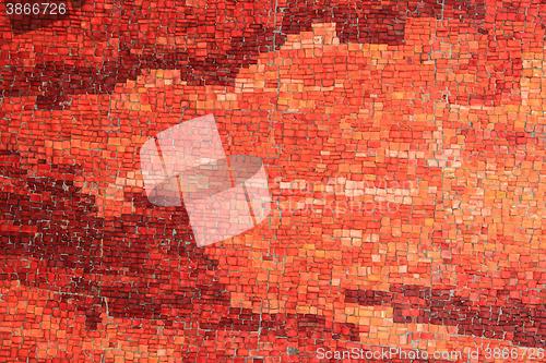 Image of orange glass mosaic texture
