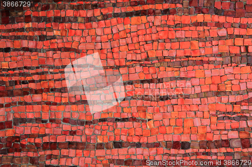 Image of orange glass mosaic texture