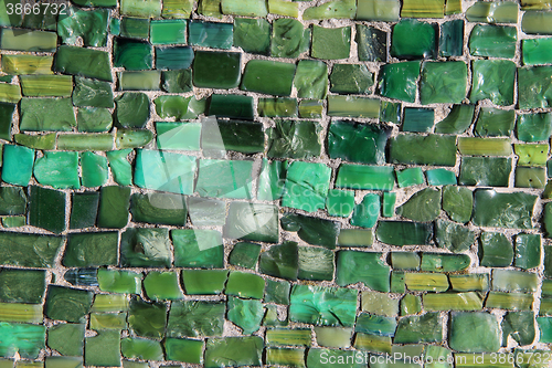 Image of green glass mosaic texture