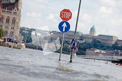 Image of Flooded street in Budapest