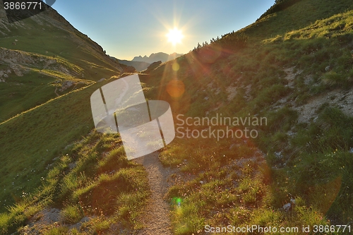 Image of Alpine Sunset Falre