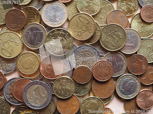 Image of Euro coins background