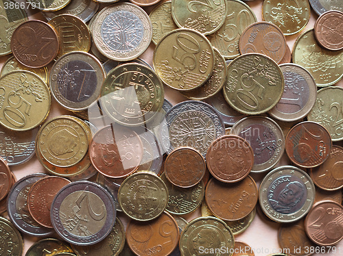 Image of Euro coins background