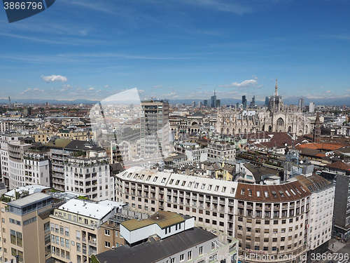 Image of Aerial view of Milan, Italy