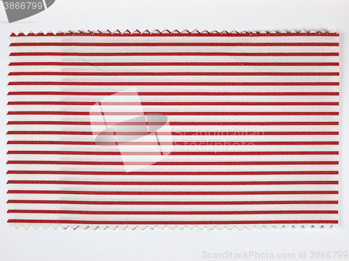 Image of Red Striped fabric sample