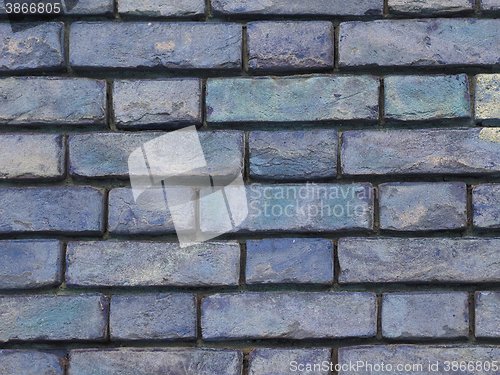 Image of blue brick wall background