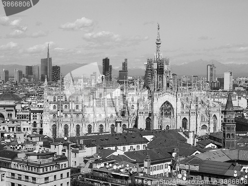 Image of Aerial view of Milan, Italy