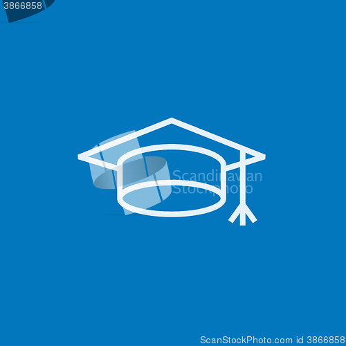 Image of Graduation cap line icon.