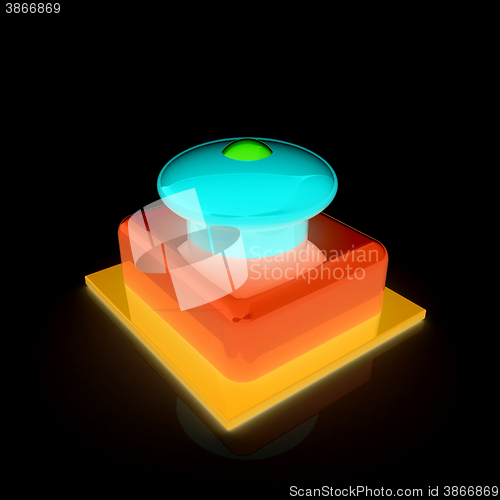 Image of Emergency Button 3d icon