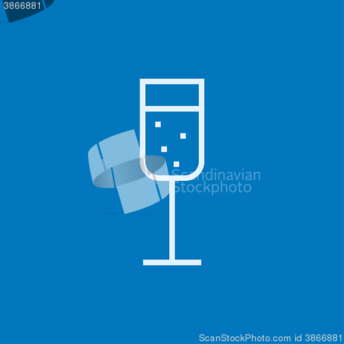 Image of Glass of champagne line icon.