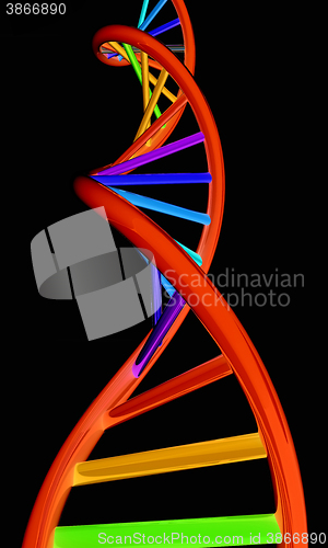 Image of DNA structure model