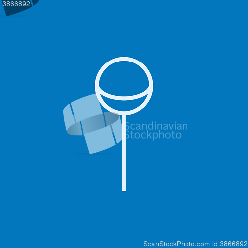 Image of Round lollipop line icon.