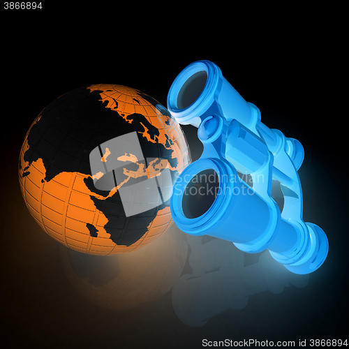 Image of binocular around earth