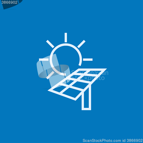Image of Solar energy line icon.