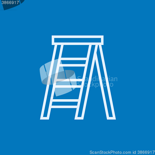 Image of Stepladder line icon.