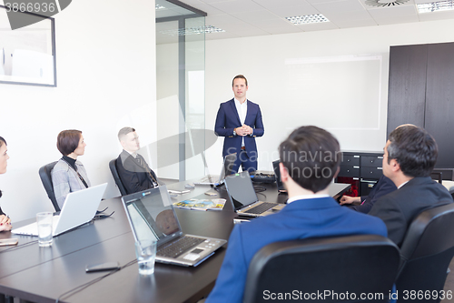 Image of Corporate business team office meeting.