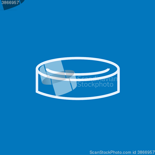 Image of Hockey puck line icon.