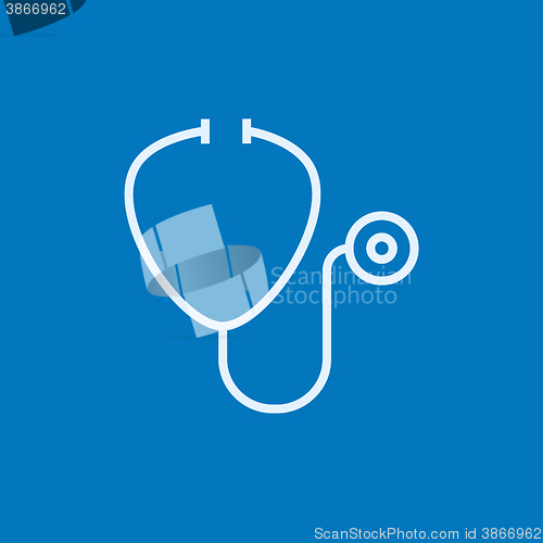 Image of Stethoscope line icon.