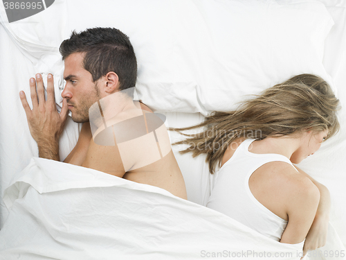 Image of couple has argued and they are angry now